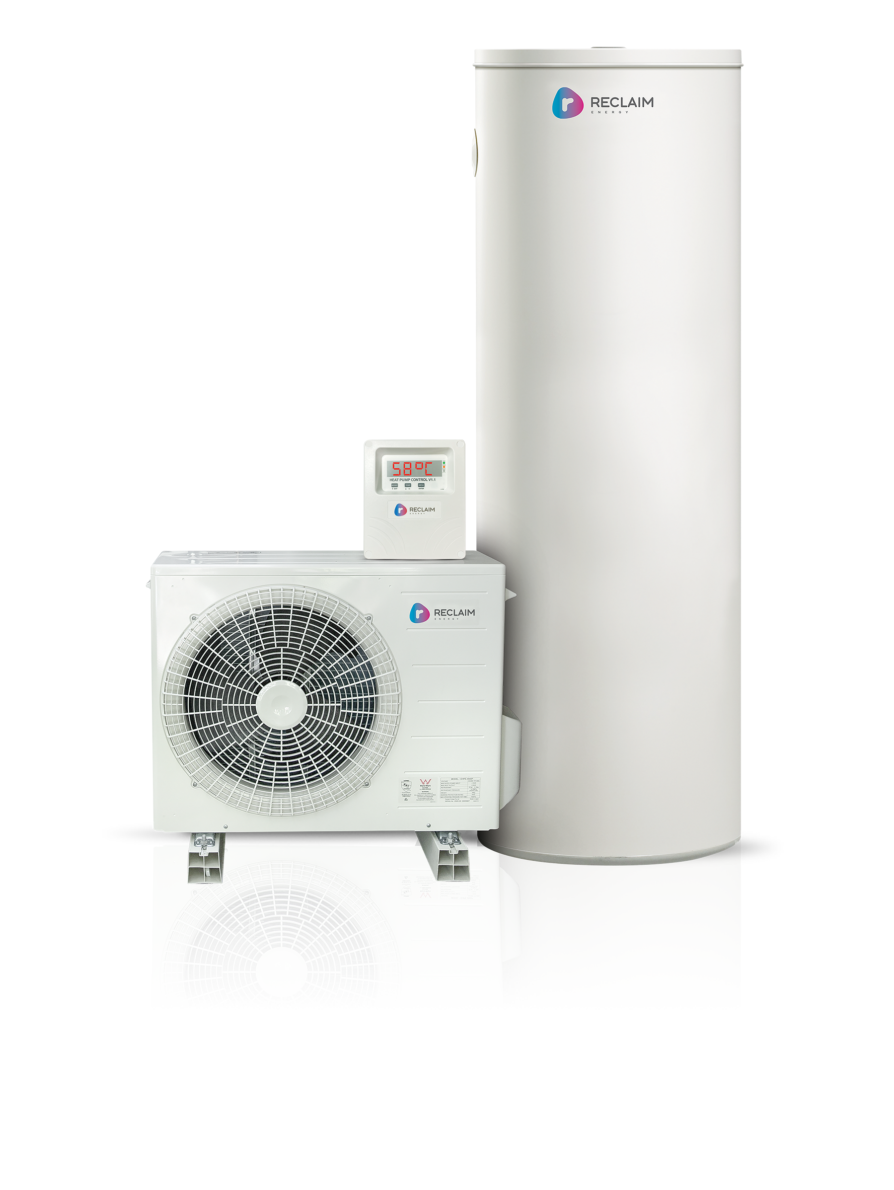 Reclaim Energy CO2 heat pump hot water system